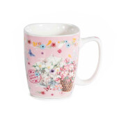 Cana portelan multicolor Spring 8,5 cm x 10 H, 420 ml