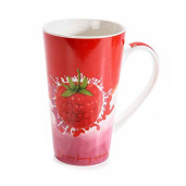 Set 8 cani portelan multicolor Fructe 9x15 cm, 500 ml