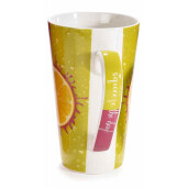 Set 8 cani portelan multicolor Fructe 9x15 cm, 500 ml