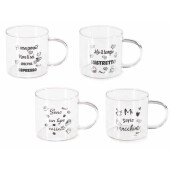 Set 4 cani sticla  Ø 7 cm x 7 H, 200 ml