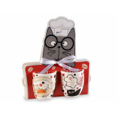 Set 8 cani portelan Pisicute 5.5x6 cm, 80 ml