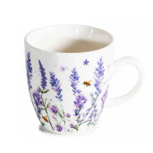 Set 2 cani portelan in cutie cadou Lavanda Ø 5,5 cm x 6 H, 70 ml