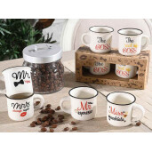 Set 6 cani portelan multicolor  Ø 6 cm x 5,5 H, 70 ml