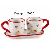 Set 2 cesti, tavita ceramica multicolora Delizie Ø 6,5 cm x 6 H,  16,5 x 7,5