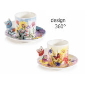 Set 4 cesti portelan 5.5x5.5 cm, 80 ml