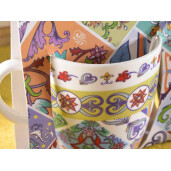 Set 8 cani portelan Maiolica 5.5x6 cm, 80 ml