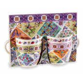 Set 8 cani portelan Maiolica 5.5x6 cm, 80 ml