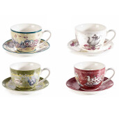 Set 4 cesti portelan 9x6.5 cm, 250 ml 
