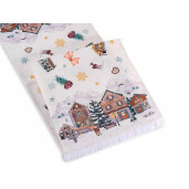 Set 2 traverse masa Craciun textil cm 32 x 140 H
