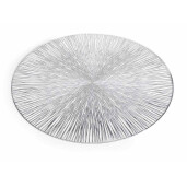 Set 4 suporturi farfurii plastic argintiu 38 cm