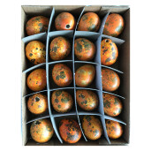 Set 20 oua decorative, portocaliu, 2.5x3 cm