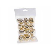 Set 12 oua Paste plastic auriu 2.5x4 cm