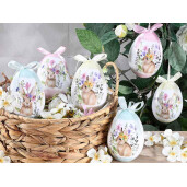 Set 18 oua decorative Paste plastic multicolor 6.5x10 cm