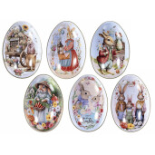 Set 6 oua Paste metal multicolor 8.5x9x12.5 cm