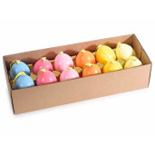 Set 12 Oua Paste plastic multicolor Ø 4 cm x 6 H