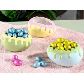Set 3 oua decorative Paste ceramica multicolora 15x11x9 cm
