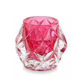 Set 4 suporturi lumanari sticla 7.5x6.5 cm