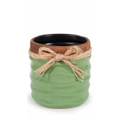 Vaza flori ceramica verde maro Ø 11,5 x 11,5 H