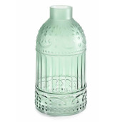 Vaza flori sticla verde 15x28 cm