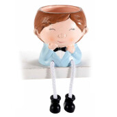 Set 2 ghivece flori ceramica 8.5x8x16.5 cm