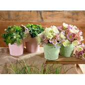 Ghiveci flori metal verde 22x11x17H