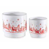 Set 6 ghivece Craciun 13.5x12 cm, 10.5x9.5 cm