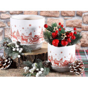 Set 6 ghivece Craciun 13.5x12 cm, 10.5x9.5 cm