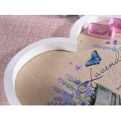 Set 2 tavi lemn Lavanda 24x23x2 cm, 19x18x2 cm