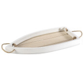 Set 2 tavi lemn natur alb Barcuta 40x18.5x3 cm, 32x15x3 cm