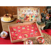 Set 2 tavi lemn Craciun Reddock 40x30x3 cm, 35x25x3 cm