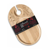 Platou aperitive cu suport pahar vin cm 25 x 15 H
