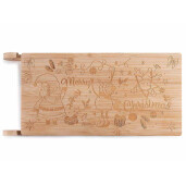Platou Craciun lemn natur Saniuta cm 32 x 14,5 x 3,5 H