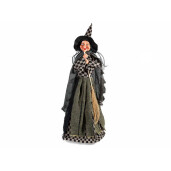Figurina Halloween Vrajitoare Befana polirasina textil multicolor Ø32cmx84H