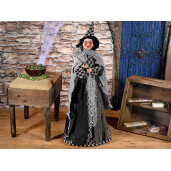 Figurina Halloween Vrajitoare Befana polirasina textil multicolor Ø32cmx84H