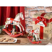 Set 2 figurine Calut Craciun polirasina multicolora 21.5x6x21 cm, 14x4x13 cm