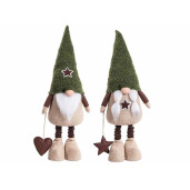 Set 2 figurine Mos Craciun, Craciunita 21 x 14 x 90 H