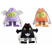 Set 3 saculeti dulciuri Halloween textil multicolor cm 21,5 x 20 H