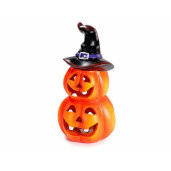 Dovleac Halloween teracota multicolora cu led Ø 8,5 cm x 16,5 H