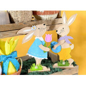 Set 2 figurine Iepurasi Paste PK 19x5x42 cm