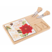 Set 2 platouri, 2 cutite, 2 furculite Craciun 26.5x17 cm, 13.5 cm