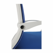 Scaun de birou, albastru alb, cu picior crom, Izolda, 52x57x100 cm