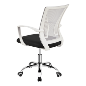 Scaun birou gri negru alb crom Izolda 57x57x90-98 cm