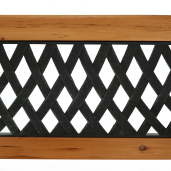 Banca de gradina din fier negru si lemn natur JADARA 126x52x73 cm