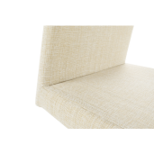 Scaun tapiterie textil bej picioare crom Amina 44x46x110 cm 