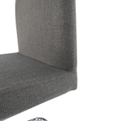 Scaun tapiterie textil gri inchis picioare crom Amina 44x46x110 cm