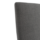 Scaun tapiterie textil gri inchis picioare crom Amina 44x46x110 cm