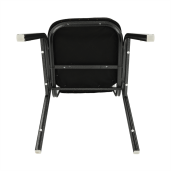 Scaun tapiterie neagra cadru gri Jeff 44x50x91 cm
