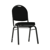 Scaun tapiterie neagra cadru gri Jeff 44x50x91 cm