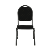 Scaun tapiterie neagra cadru gri Jeff 44x50x91 cm