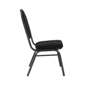 Scaun tapiterie neagra cadru gri Jeff 44x50x91 cm